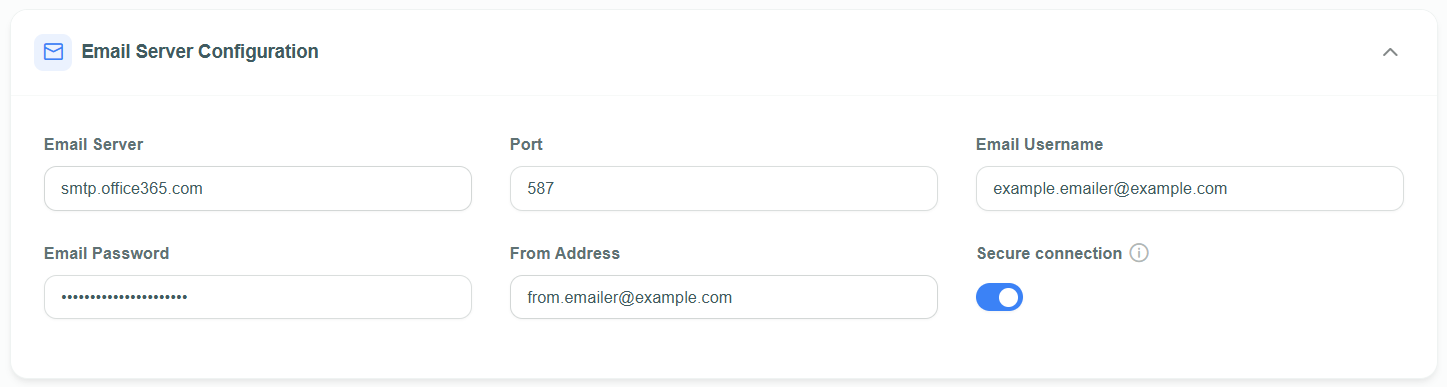 Email Server Configuration
